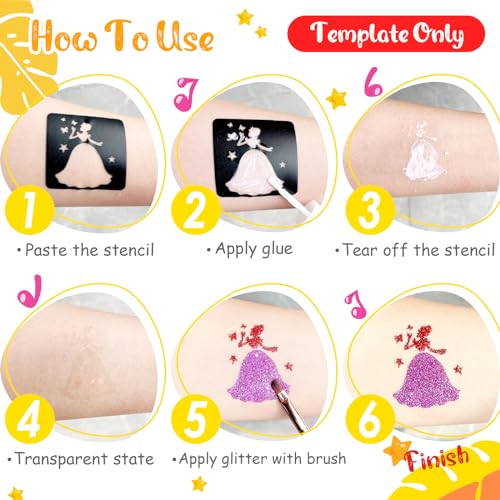 Glitter Tattoo Body Glue - 2x10ml Odourless Non-Toxic
