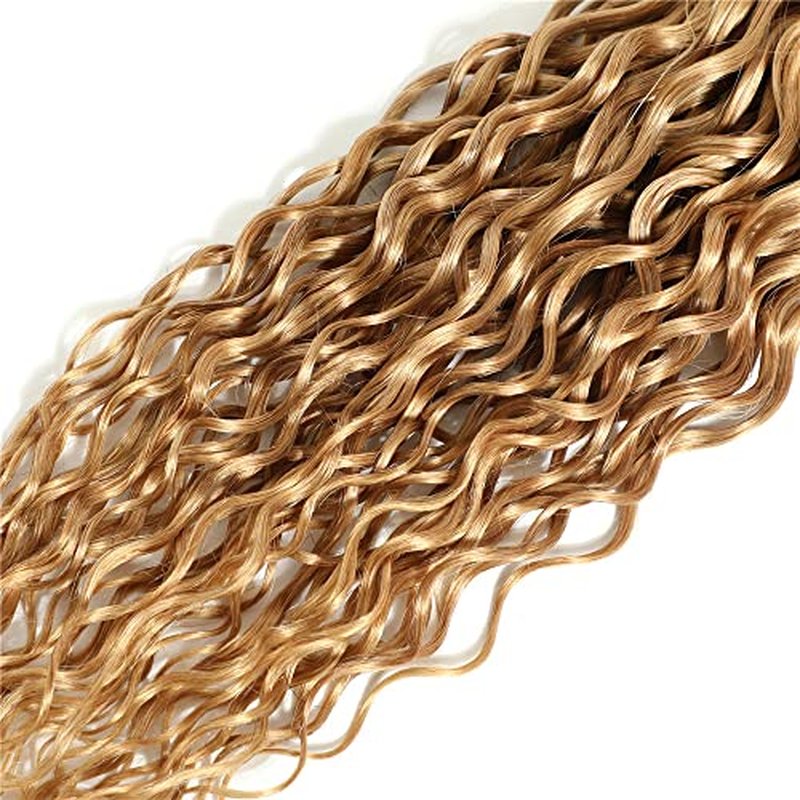 #27 Honey Blonde Water Wave Hair Bundles 24" 3-Pack