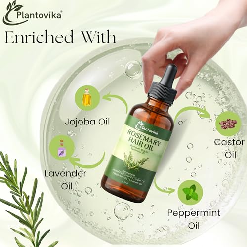 Rosemary Hair Growth Oil - 6 Plant Oils for Scalp & Strengthening