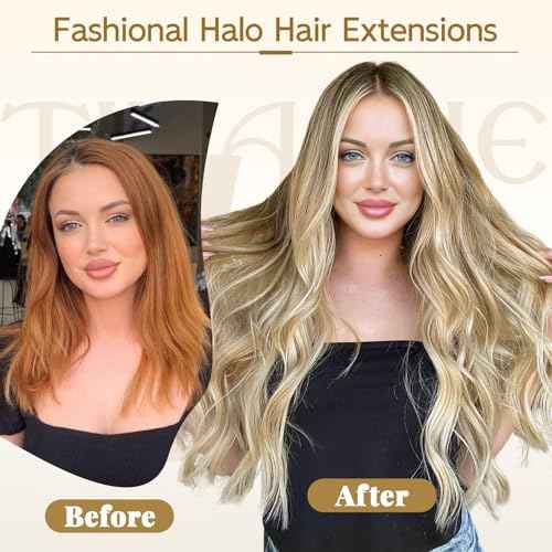Tinashe Wire Hair Extensions Real Human Hair Straight Hair Extensions 16inch 80g Light Blonde Highlighted Golden Blonde Invisible Wire Fish Line Straight Human Hair Extension