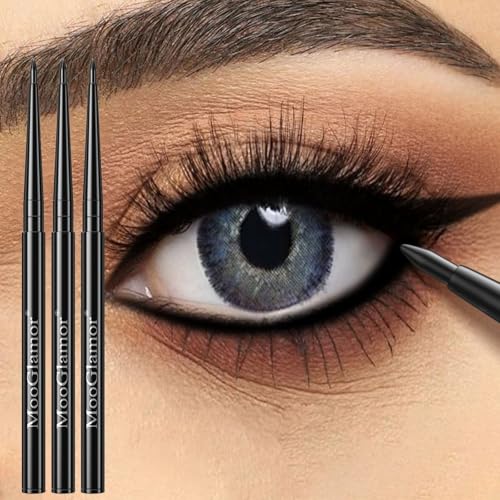 MooGlamor 12-Piece Black Waterproof Gel Eyeliner Pencil Set