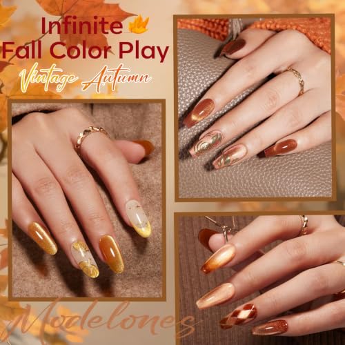 modelones Cat Eye Magnet 15PCS for Magnetic Gel Nail Art - DIY Halloween Effect