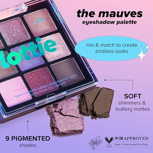 Lottie London The Mauves Eyeshadow Palette - 9 Shade Compact