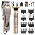 Professional Cordless Hair Clipper Set with T-Blade Trimmer