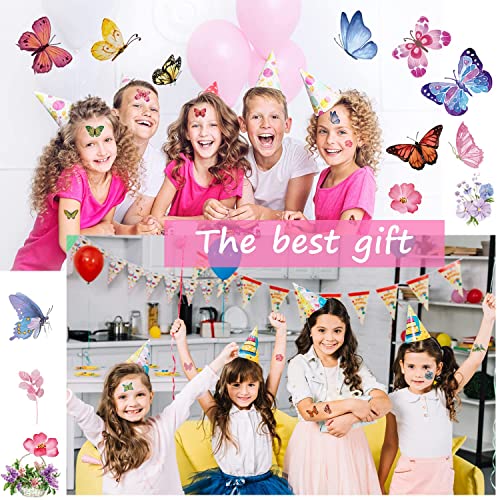 200 Butterfly Temporary Tattoos Waterproof Stickers