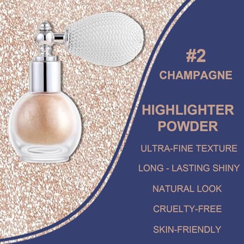 Champagne Highlighter Spray - Face & Body Shimmer Powder