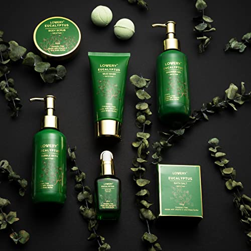Christmas Gifts for Women & Men Who Have Everything, Eucalyptus Spa Gift Baskets for Mom, 16pc Bath Gift Set for Birthday Gifts for Women, Body Self Care Set for Pampering & Relaxation Basket