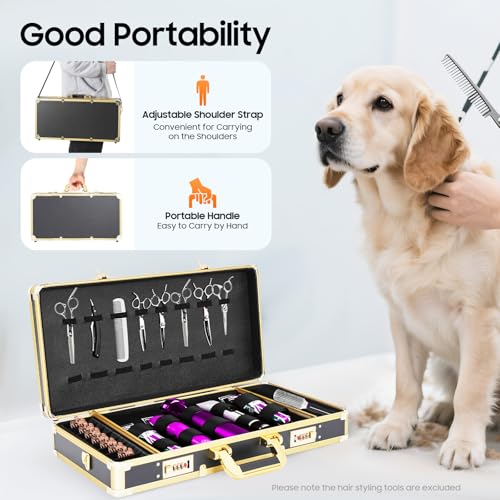 Barber Carrying Case with Code Lock | Aluminum Salon Tool Storage