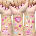 Valentine's Day Temporary Tattoos - 68 Styles Hot Pink Foil