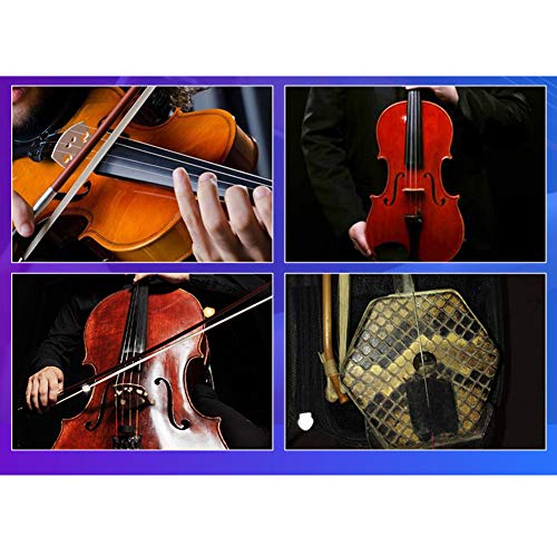 EastyGold Natural Rosin for Violin, Cello, Viola - Low Dust, Sensitive Sound, 3 Pack with Case