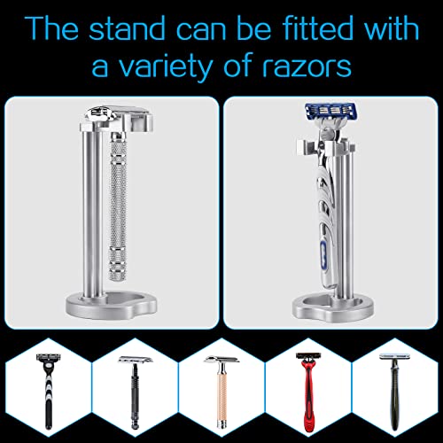 SANWA Deluxe Razor Holder Stainless Shaving Razor Stand,Dad Gifts,boyfriend Gifts,Husband Gifts for Him