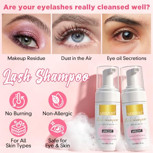 Eyelash Extension Cleanser Kit with USB Lash Fan