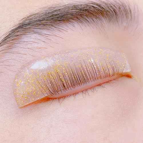 Korean Lash Lift Shields Asian Flat Shields 1mm Thin Lash Lift Pad For NO.1 Perm Soften Eyelashes Lash Lifting Pads For Salon Usage Flatter Rods For Perming Lashes Thoroughly (Gold)