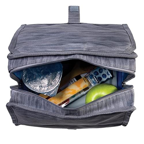 PackIt Freezable Lunch Bag, Charcoal Space Dye, Built with EcoFreeze Technology, Foldable, Reusable, Zip and Velcro Closure with Buckle Handle, Perfect for School and Office Lunches