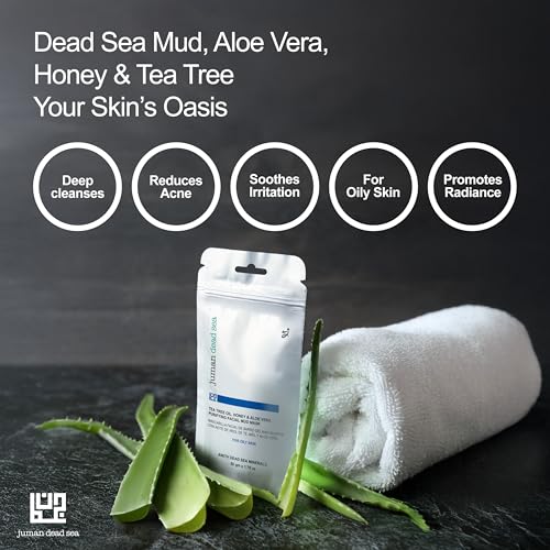 Juman Tea Tree Face Mask | Ideal for Oily Skin & Acne | Purifying Dead Sea Mask | Purify and Hydrates | Face Mask for Oily and Acne Prone Skin | SLS & Paraben Free | 50g (Pack of 1)