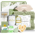 Birthday Gifts for Women, Self Care Gift Get Well Soon Gifts Basket for Women, Flower Relaxing Spa Gift Basket Bath Set,Unique Luxury Self Care Box Gift for Mom Her Wife Sister Girlfriend, Girl Friend