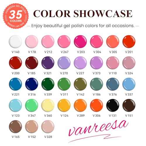 VANREESA Gel Nail Polish Kit with U V Light and Nail Drill Kit 65 Pcs Gel Polish Nail Set 35 All Season Colors Nail Polish Set Base Coat & 4 Effects Top Coat Complete Nail Kit Gifts for Women