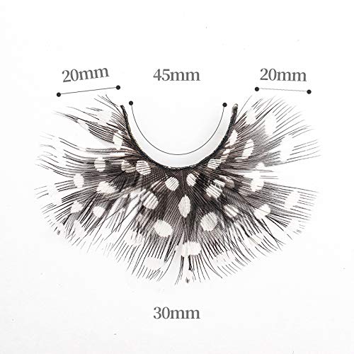 Dorisue Party Feather Eyelashes Fright Night Sexy leopard print Tiger Fake Eyelashes Party Cosplay Costume Feather False Eye Lashes dramatic design