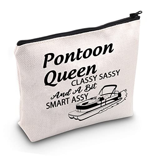 JXGZSO Pontoon Gift Pontoon Queen Classy Sassy And A Bit Smart Assy Storage Bag Boating G Bag (Pontoon Queen B)