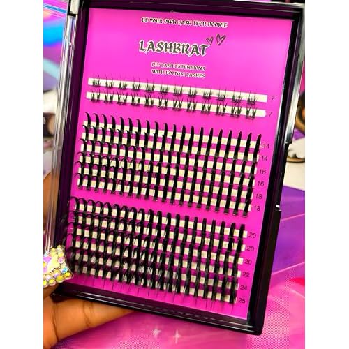 DIY Volume SPIKE Clusters + Bottom Lashes 14-25mm Longest Thickest Eyelash SPIKES 150D D curl Individual Lash Cluster Kit Cluster Spikes