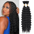 Boho Human Braiding Hair 14 Inch Deep Wave - 2 Bundles