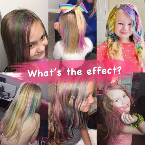 Hair Chalk for Girls, 8 Colors Washable Temporary Dye