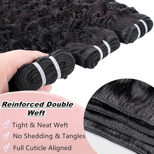 Xiaosa Burmese Curly Human Hair Bundles Natural Black 26 Inch Virgin Hair
