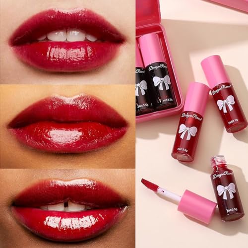 10-Color Liquid Lip & Cheek Tint Set - Long-Lasting Hydrating
