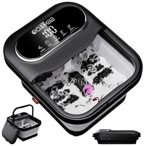 Collapsible Foot Spa with Heat, Bubbles & Massage Rollers