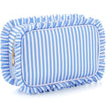 Kigeli Large Ruffle Makeup Bag - Waterproof Nylon Cosmetic Pouch