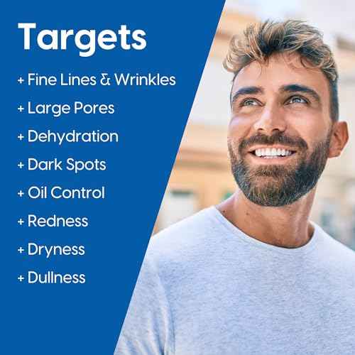 Strive Mens Face Moisturizer, Dark Circle Brightening, Anti Aging Mens Face Lotion with 4% Niacinamide+, Hyaluronic Acid & Ceramides, Hydrating Fragrance Free Skin Care Face Cream - 1.7 fl oz.