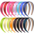 Anezus 16 Pcs Satin Headbands Bulk - 1 Inch Anti-Slip