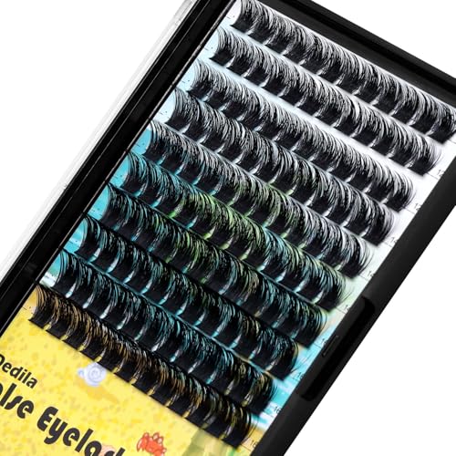 Large Pack Cluster Eyelash Extensions D Curl Wide Stem Mixed 10-12-14-16mm /12-14-16mm/14-16-18mm Individual False Eyelashes Dramatic Volume Eye Lashes Set (mixed 12-14-16mm)