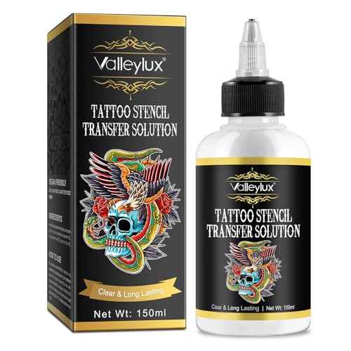Tattoo Stencil Transfer Gel Solution, Professional Tattoo Stencil Stuff 150ml, Vegan-Friendly Stencil Gel, Fast-Drying and Long-Lasting, Clean and Easy Application, Temporary Supplies