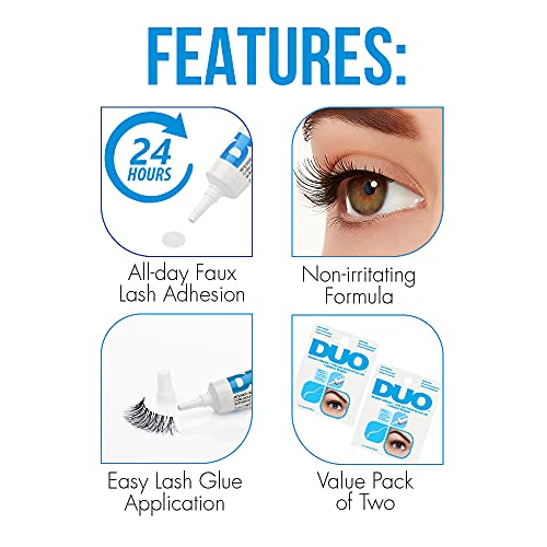 Duo Lash Adhesive - Clear, 0.25 Ounce (Pack of 6)