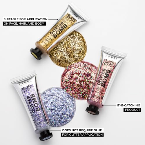 Lamel Insta Glitter Bomb Holographic Face & Body Gel