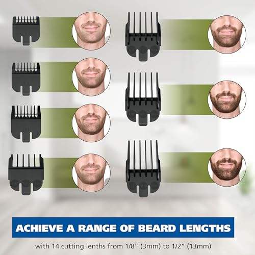Wahl Groomsman Rechargeable Beard Trimmer kit for Mustaches, Nose Hair, and Light Detailing and Grooming with Bonus Wet/Dry Battery Nose Trimmer ? Model 5622v