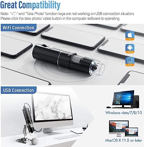 Skybasic 50X-1000X WiFi Digital Microscope with USB & HD Camera