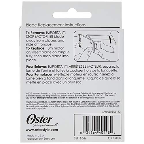 Oster Professional 76918-086 Size 1 Hair Clipper Replacement Blade 2.44 mm