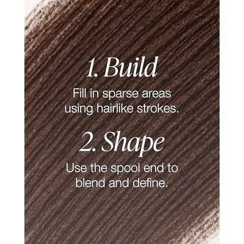 Mineral Fusion Retractable Brow Pencil (Dark Brown) - TZR 2025 Beauty Heroes Award Winner - Shape & Define Eyebrow with Blending Spoolie Brush - Velvety Smooth, Long-Lasting Color - Vegan Formula