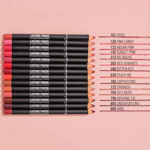 Rimmel Lasting Finish 8HR Soft Lip Liner Pencil - Vibrant, Blendable Formula to Lock Lipstick in Place for 8 Hours - 705 Cappuccino, .04oz