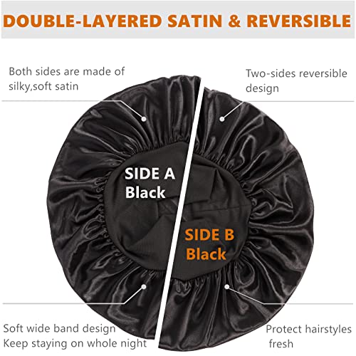 Satin Hair Bonnet for Sleeping | Reversible Double-Layer Bonnet