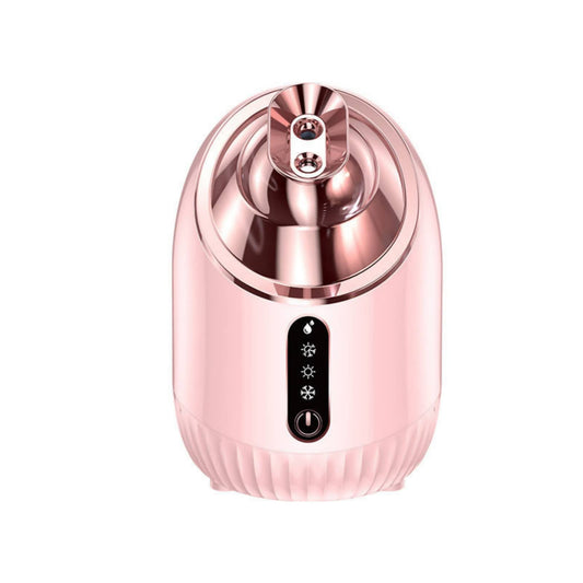 WHNL Facial Steamer - Nano Ionic Facial Steamer with Cold&Warm&Hot Mist,240ml Large Water Tank,Small Face Humidifier, Pink
