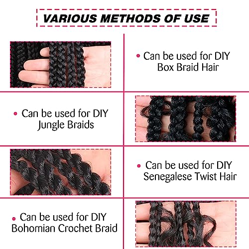 Unionbeauty Pre Stretched Braiding Hair 26 Inch Ombre Pink Braiding Hair 2 Packs EZ Braids Yaki Texture for Box Braids Hot Water Setting Crochet Hair Easy Braid Hair Extensions Synthetic Braiding Hair