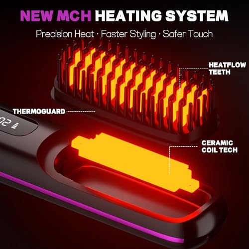 NUMOYA Go Brush Pro Portable Cordless Hair Straightener