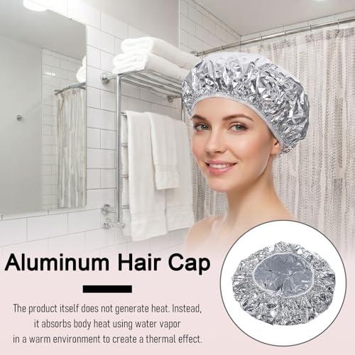12-Pack Reusable Aluminum Foil Deep Conditioning Hair Caps