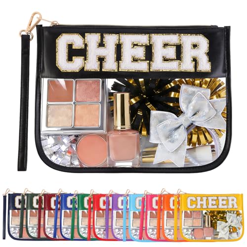 Cheerleader Makeup Bag with Chenille Letters - 12 Colors
