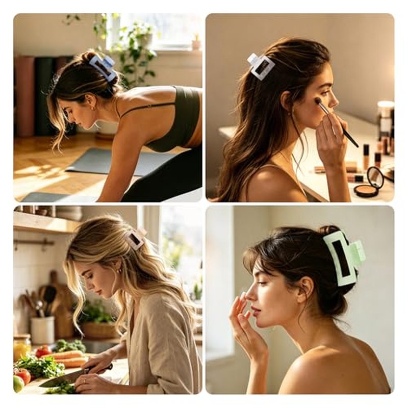 16 Pcs Non-Slip Hair Clips Set in 4 Styles for All Hair Types