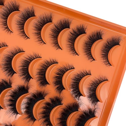 Cat Eye Lashes Strips 3d Faux Mink Eyelashes Fluffy False Lash Fox Eye Dramatic Volume Cateye Lashes 18mm Soft Eyelashes Strips Pack Natural Look 2 Styles YH311