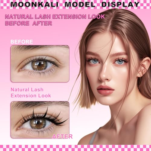 Wispy Lash Clusters Manga Eyelash Clusters Natural Fairy Clear Band Lashes Clusters Spiky 10-16MM Cluster Eyelash Extensions kit Individual Lashes Handmade Versatile DIY Eyelashes Extension Kit